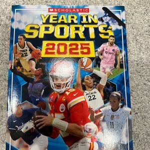 Scholastic Year in Sports 2025 - Dynamic Blue and Yellow Cover